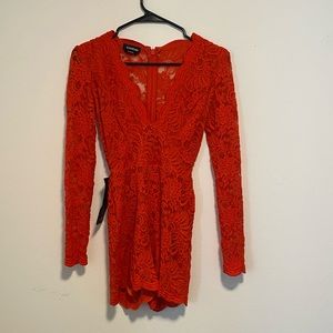 NWT Bebe Lace Romper